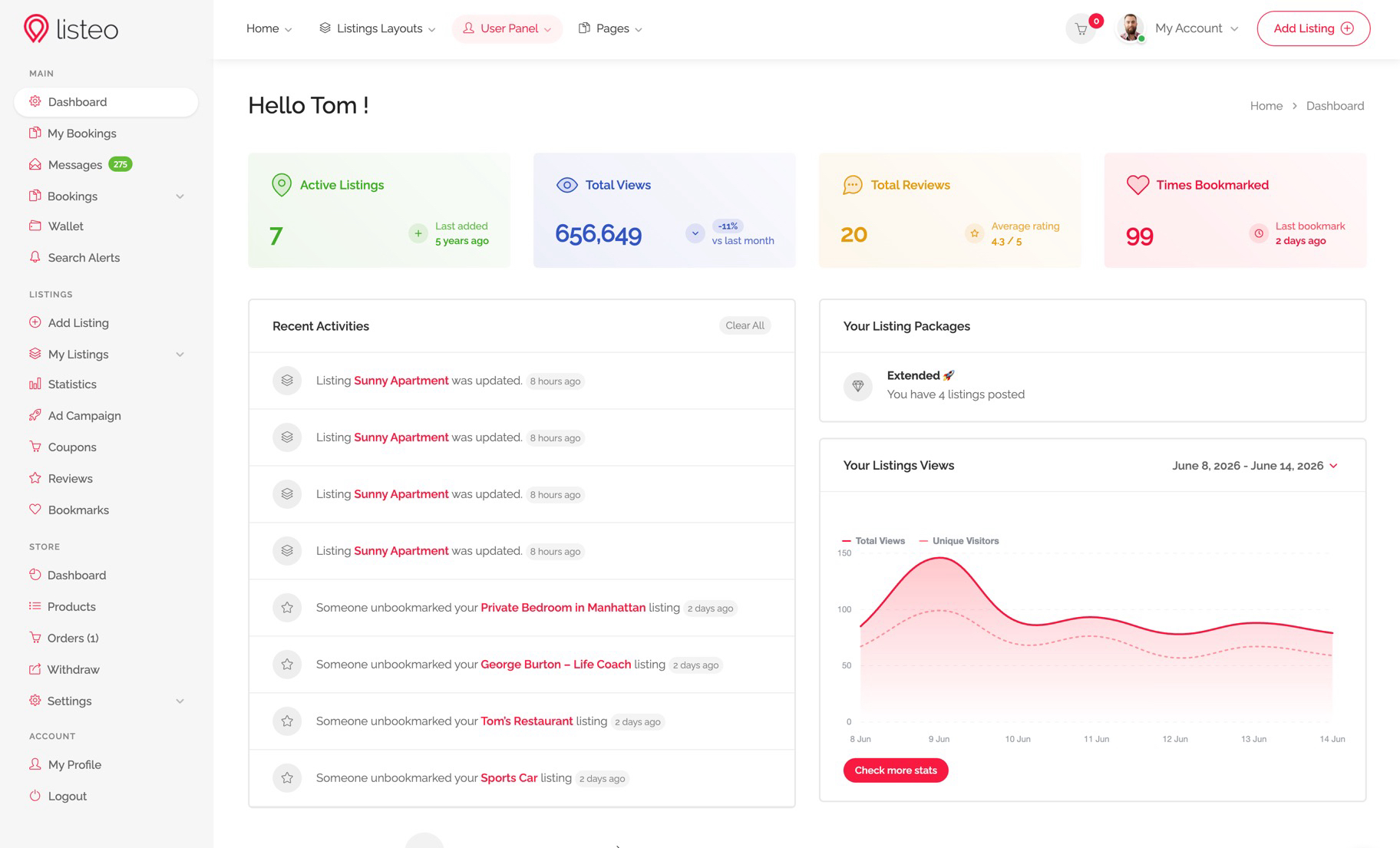 User Dashboard