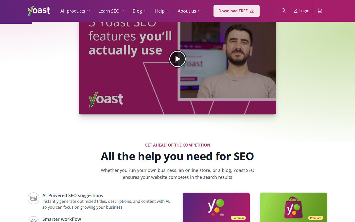 Yoast SEO content analysis with traffic light system
