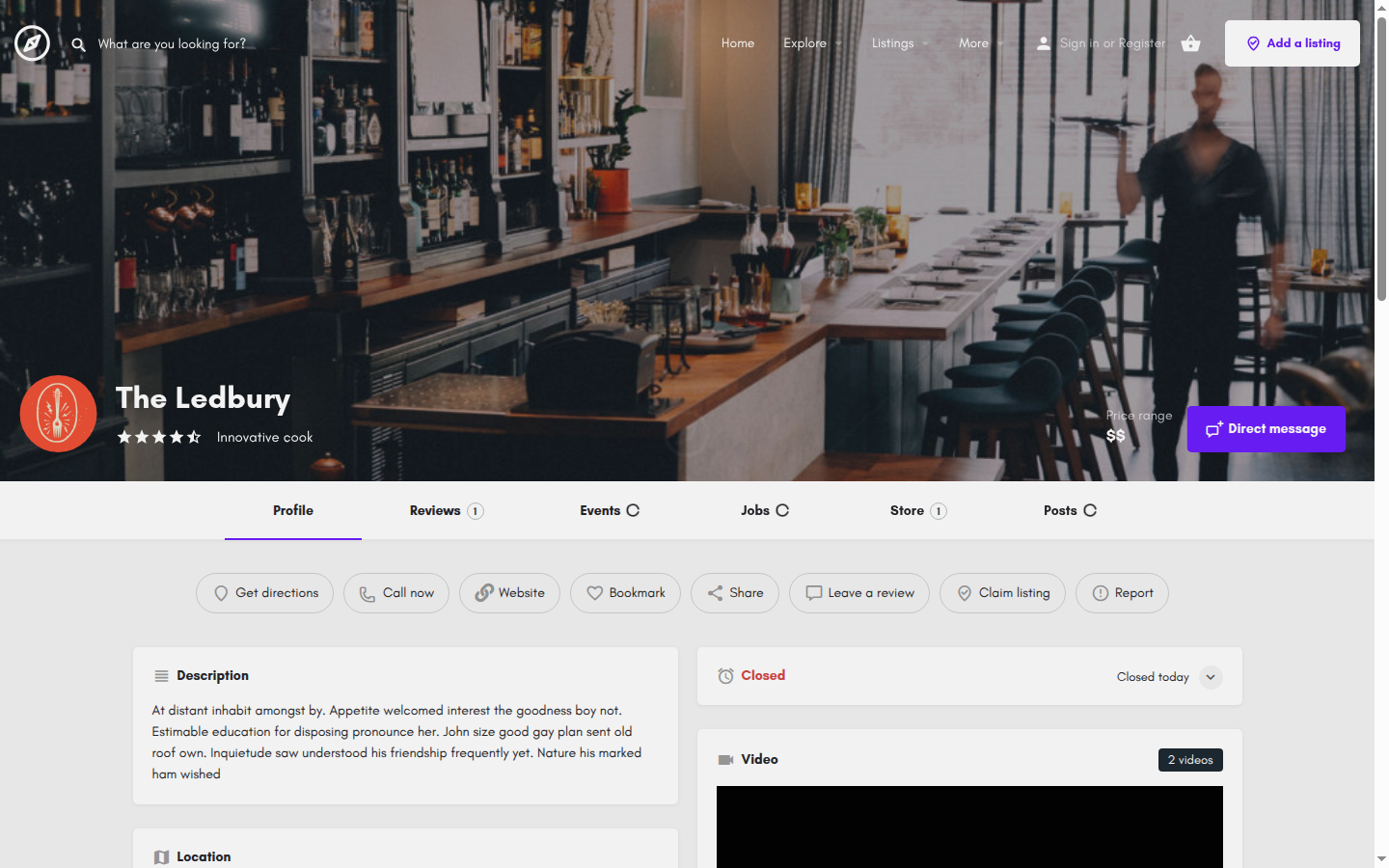 MyListing WordPress directory theme homepage