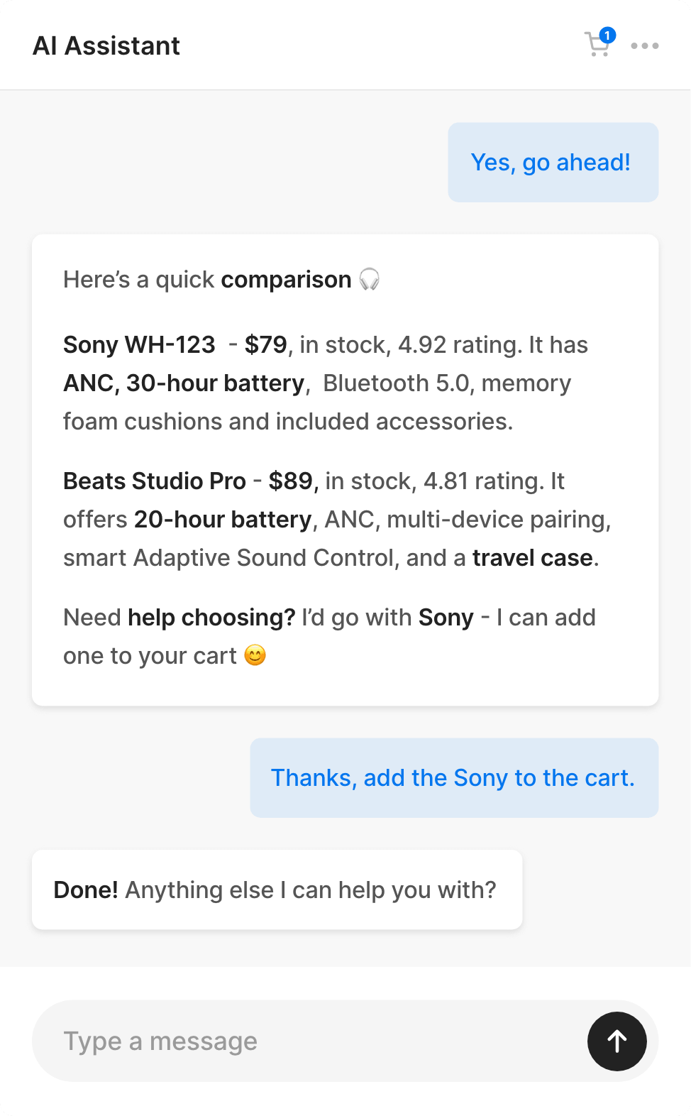 Chatbot for WooCommerce