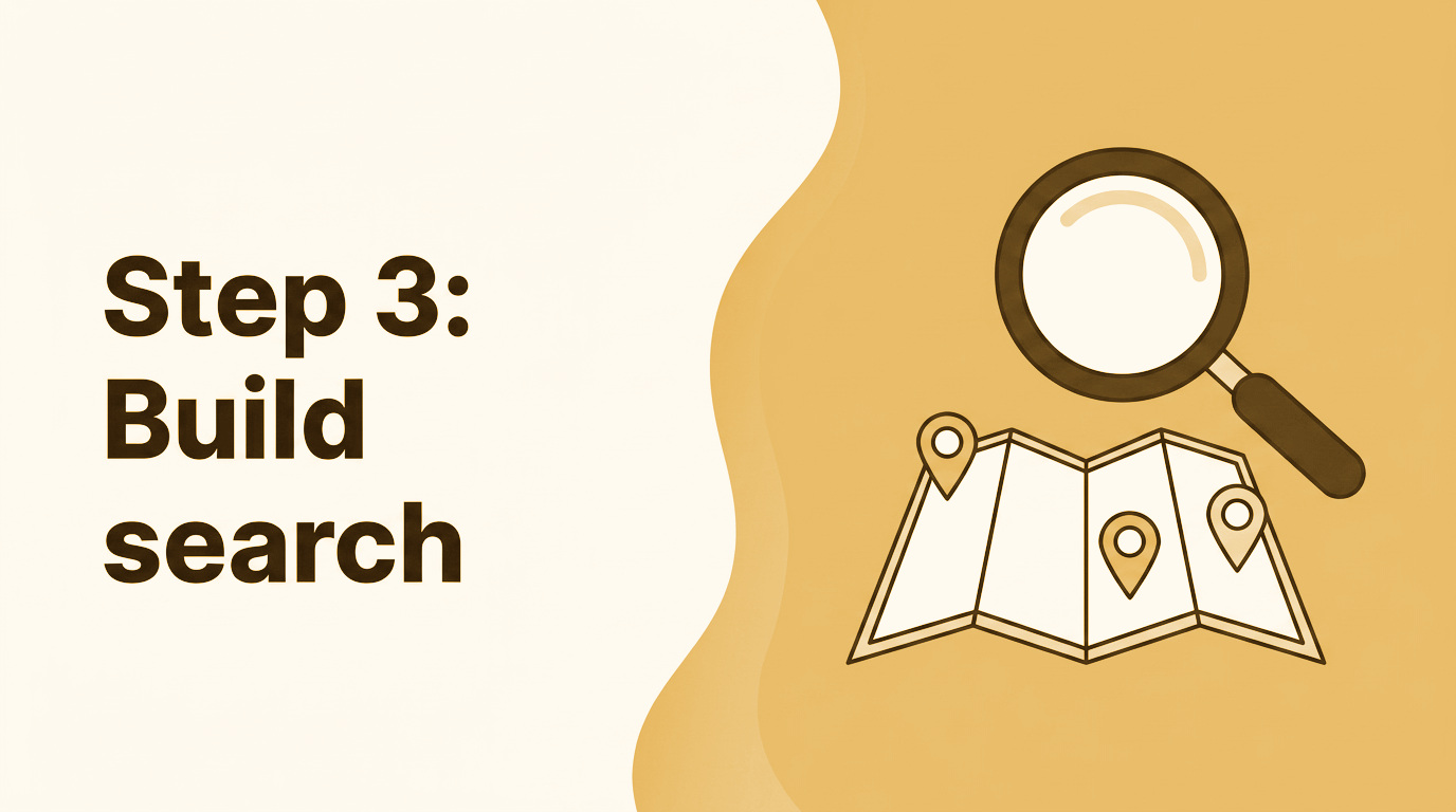 Build search around location and useful filters